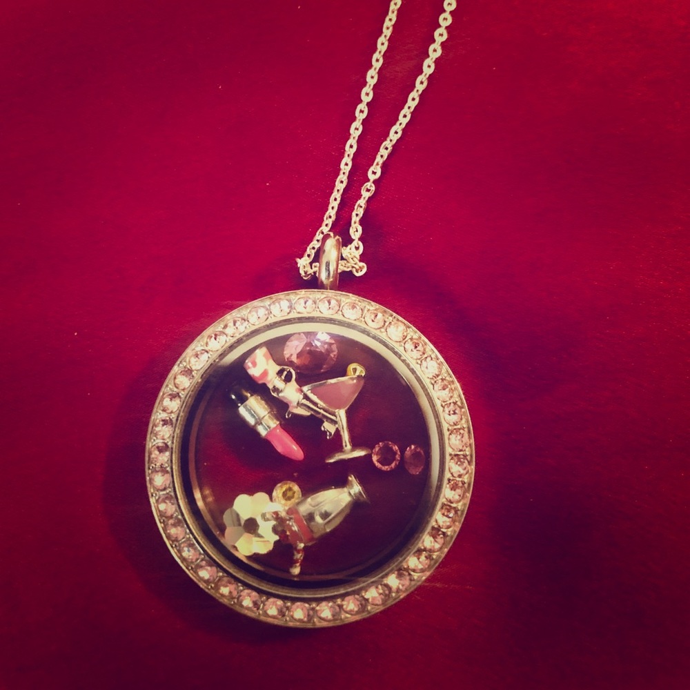 Origmi Owl pink Crystal twist locket